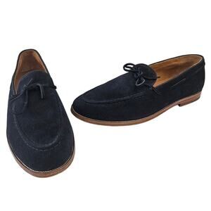 Men's Black Suede Loafers